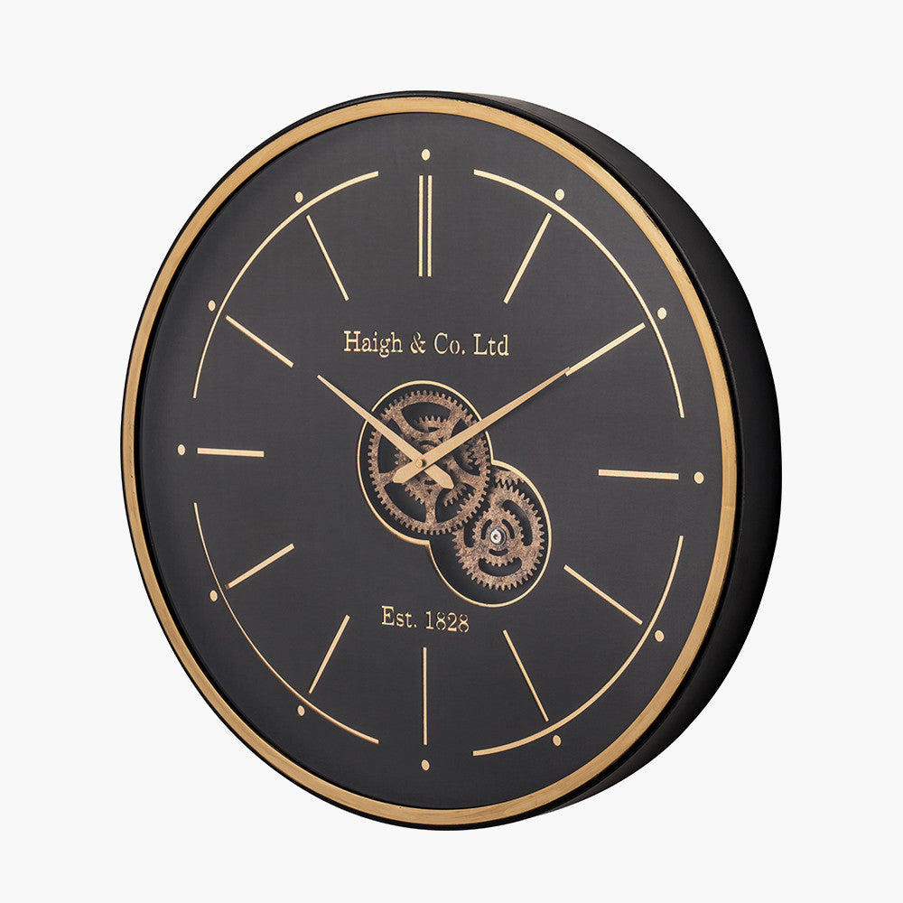 Pacific-Lifestyle-Black-and-Champagne-Gold-Wood-Working-Cog-Wall-Clock_2