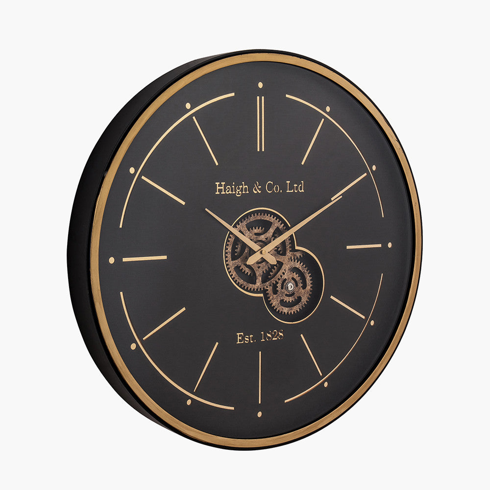 Pacific-Lifestyle-Black-and-Champagne-Gold-Wood-Working-Cog-Wall-Clock_3