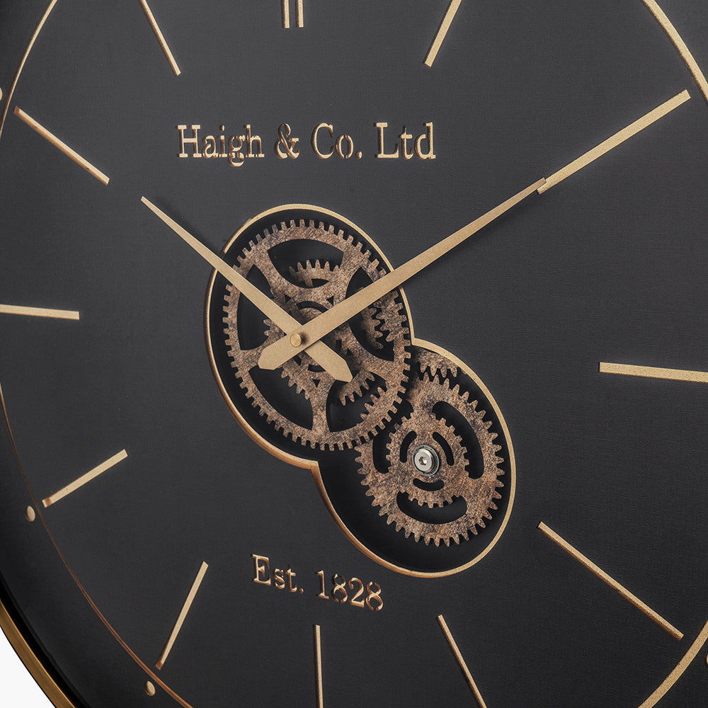 Pacific-Lifestyle-Black-and-Champagne-Gold-Wood-Working-Cog-Wall-Clock_5