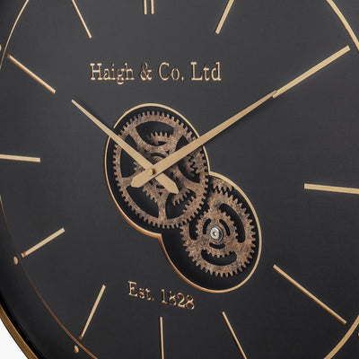Pacific-Lifestyle-Black-and-Champagne-Gold-Wood-Working-Cog-Wall-Clock_5