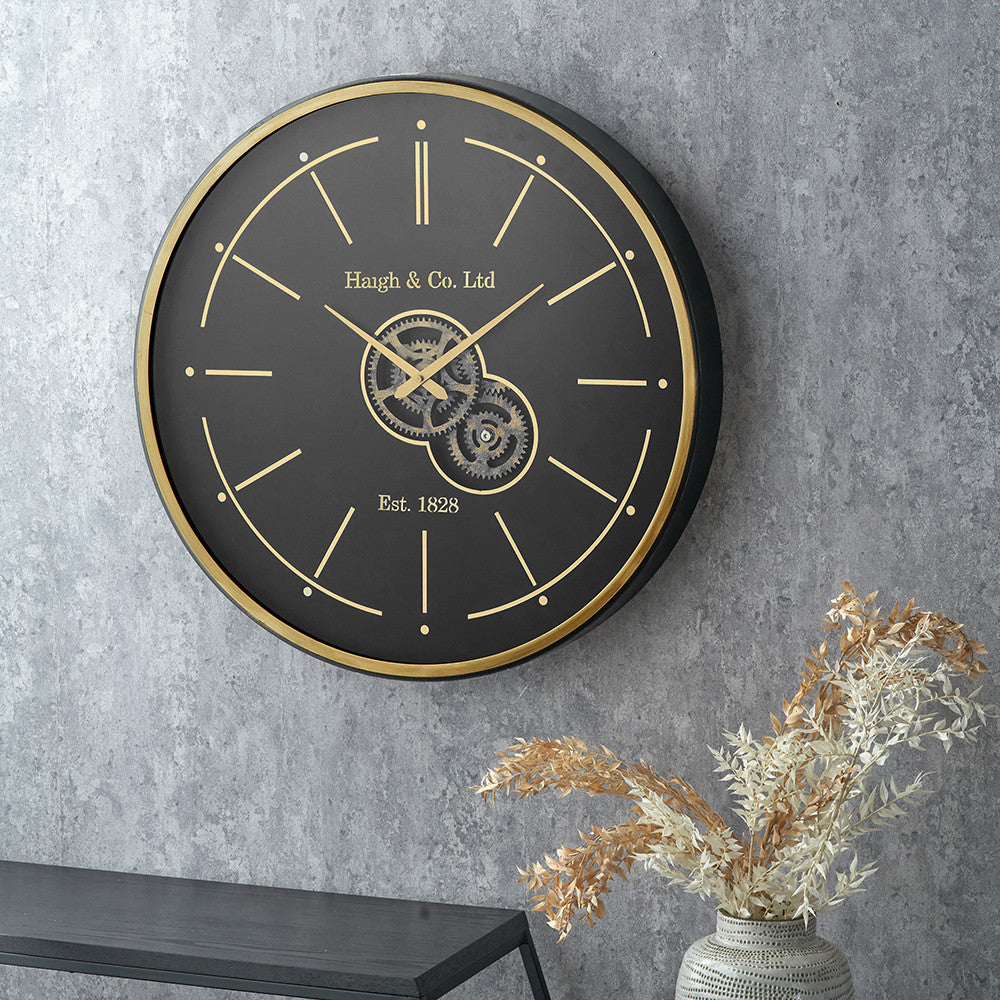 Pacific-Lifestyle-Black-and-Champagne-Gold-Wood-Working-Cog-Wall-Clock_7