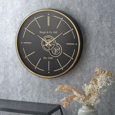Pacific-Lifestyle-Black-and-Champagne-Gold-Wood-Working-Cog-Wall-Clock_7