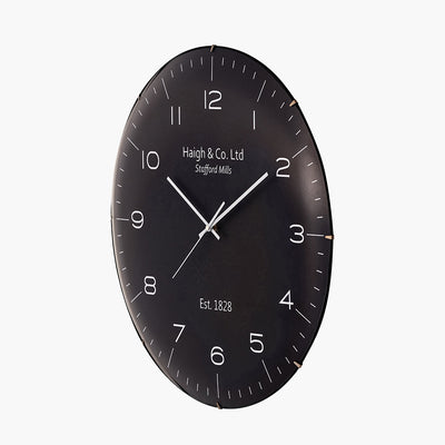 Pacific-Lifestyle-BlackandSilverDomeGlassWallClock_3