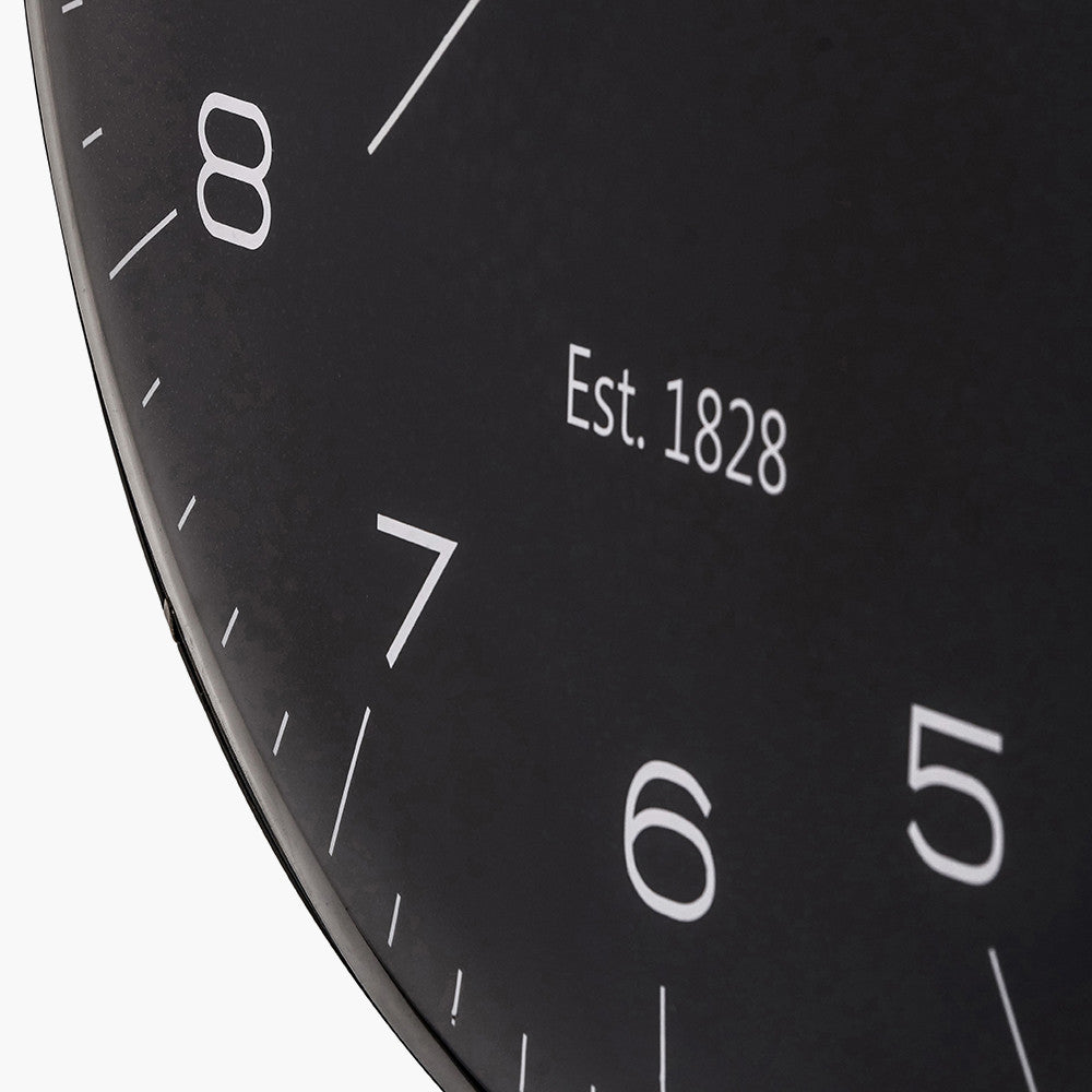 Pacific-Lifestyle-BlackandSilverDomeGlassWallClock_6