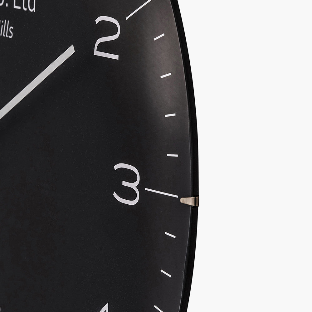 Pacific-Lifestyle-BlackandSilverDomeGlassWallClock_7