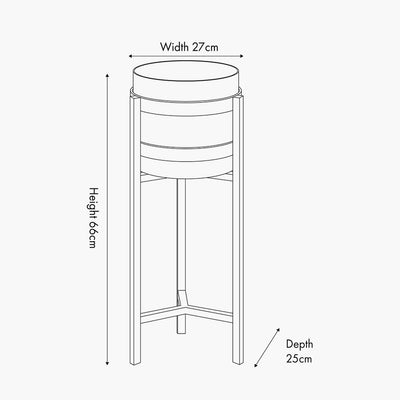 Pacific-Lifestyle-Brass-and-Matt-Black-Metal-Floor-Planter-Large_Dimensions