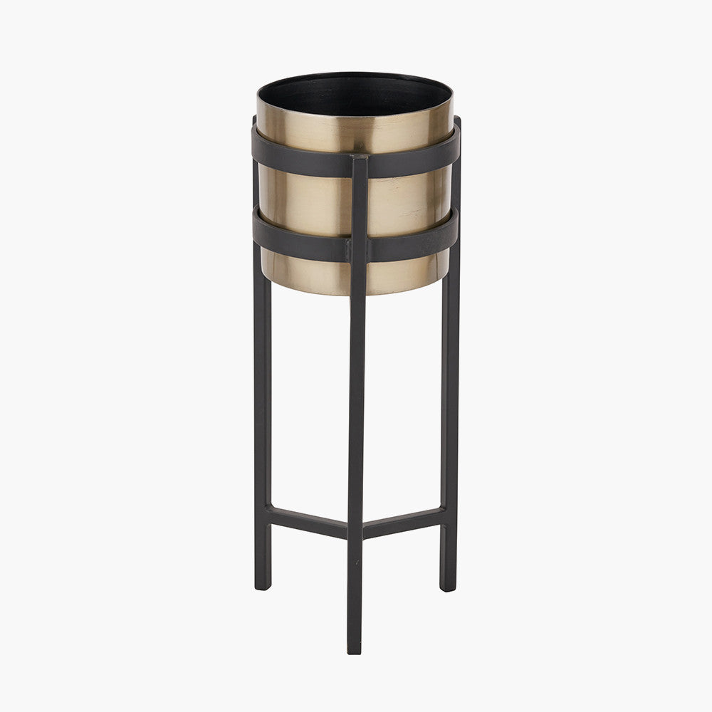 Pacific-Lifestyle-Brass-and-Matt-Black-Metal-Floor-Planter_1