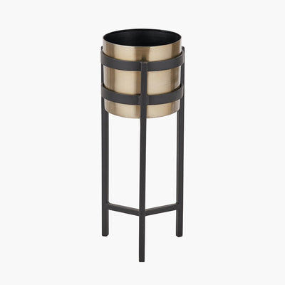 Pacific-Lifestyle-Brass-and-Matt-Black-Metal-Floor-Planter_1