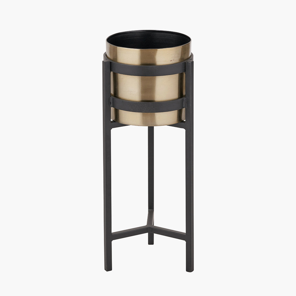 Pacific-Lifestyle-Brass-and-Matt-Black-Metal-Floor-Planter_2