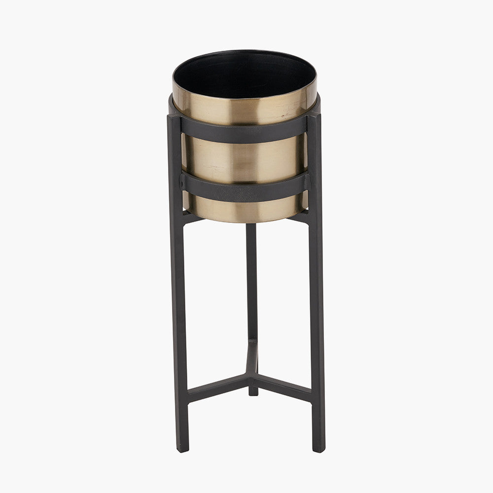Pacific-Lifestyle-Brass-and-Matt-Black-Metal-Floor-Planter_3