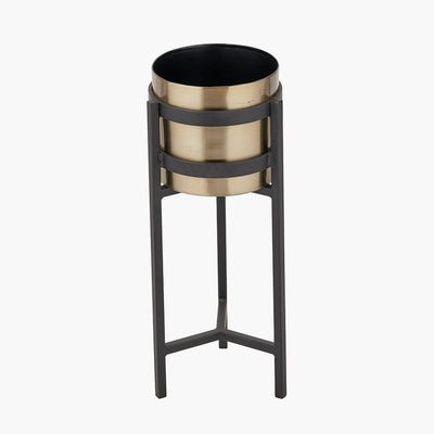 Pacific-Lifestyle-Brass-and-Matt-Black-Metal-Floor-Planter_3