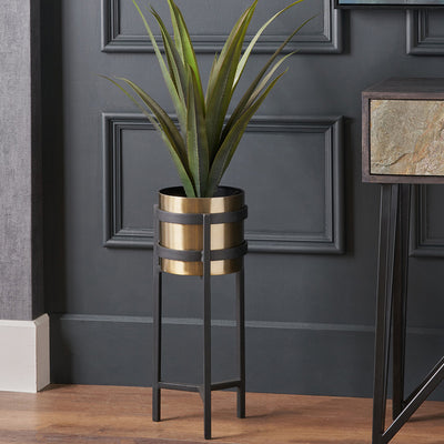 Pacific-Lifestyle-Brass-and-Matt-Black-Metal-Floor-Planter_7