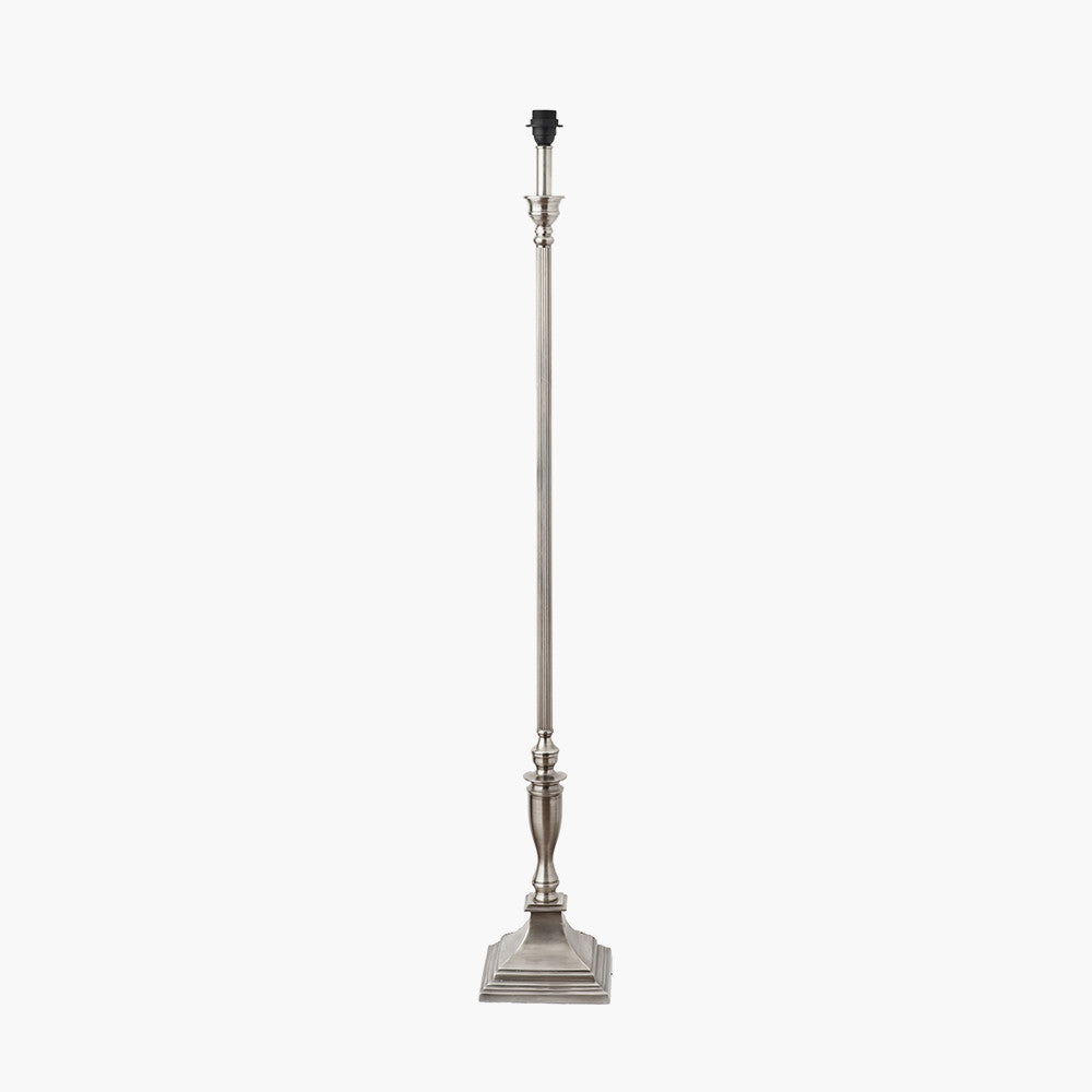Pacific-Lifestyle-Canterbury-Antique-Silver-Metal-Floor-Lamp-Base-with-Henry-45cm-Grey-Handloom-Cylinder-Lampshade_2