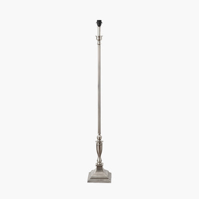 Pacific-Lifestyle-Canterbury-Antique-Silver-Metal-Floor-Lamp-Base-with-Henry-45cm-Grey-Handloom-Cylinder-Lampshade_2