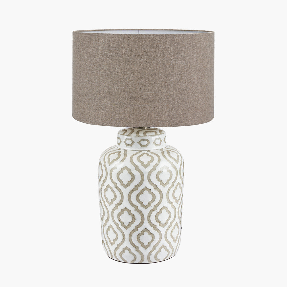 Pacific-Lifestyle-Celia-Taupe-and-White-Pattern-Ceramic-Table-Lamp-Base-with-Edward-30cm-Natural-Linen-Cylinder-Lampshade_1