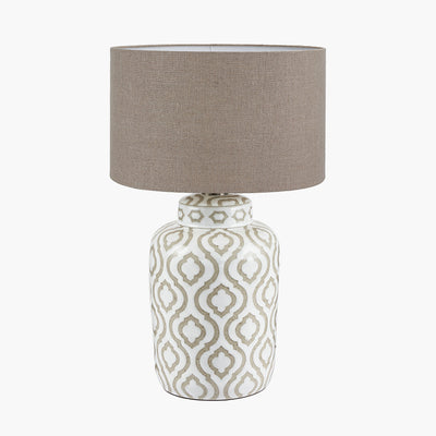 Pacific-Lifestyle-Celia-Taupe-and-White-Pattern-Ceramic-Table-Lamp-Base-with-Edward-30cm-Natural-Linen-Cylinder-Lampshade_1