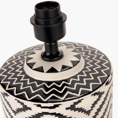 Pacific-Lifestyle-Chirala-Black-and-White-Ikat-Ceramic-Table-Lamp-Base-with-Bow-35cm-Black-Velvet-Cylinder-Lampshade_5