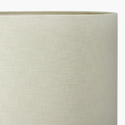 Pacific Lifestyle Alia Grey Wash Turned Mango Wood Floor Lamp Base with Lino 45cm Cream Self Lined Linen Cylinder Lampshade 3
