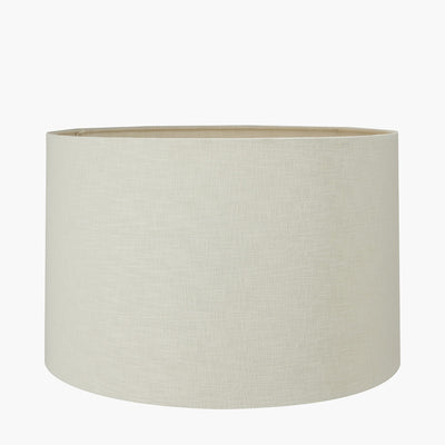 Pacific Lifestyle Alia Grey Wash Turned Mango Wood Floor Lamp Base with Lino 45cm Cream Self Lined Linen Cylinder Lampshade 4
