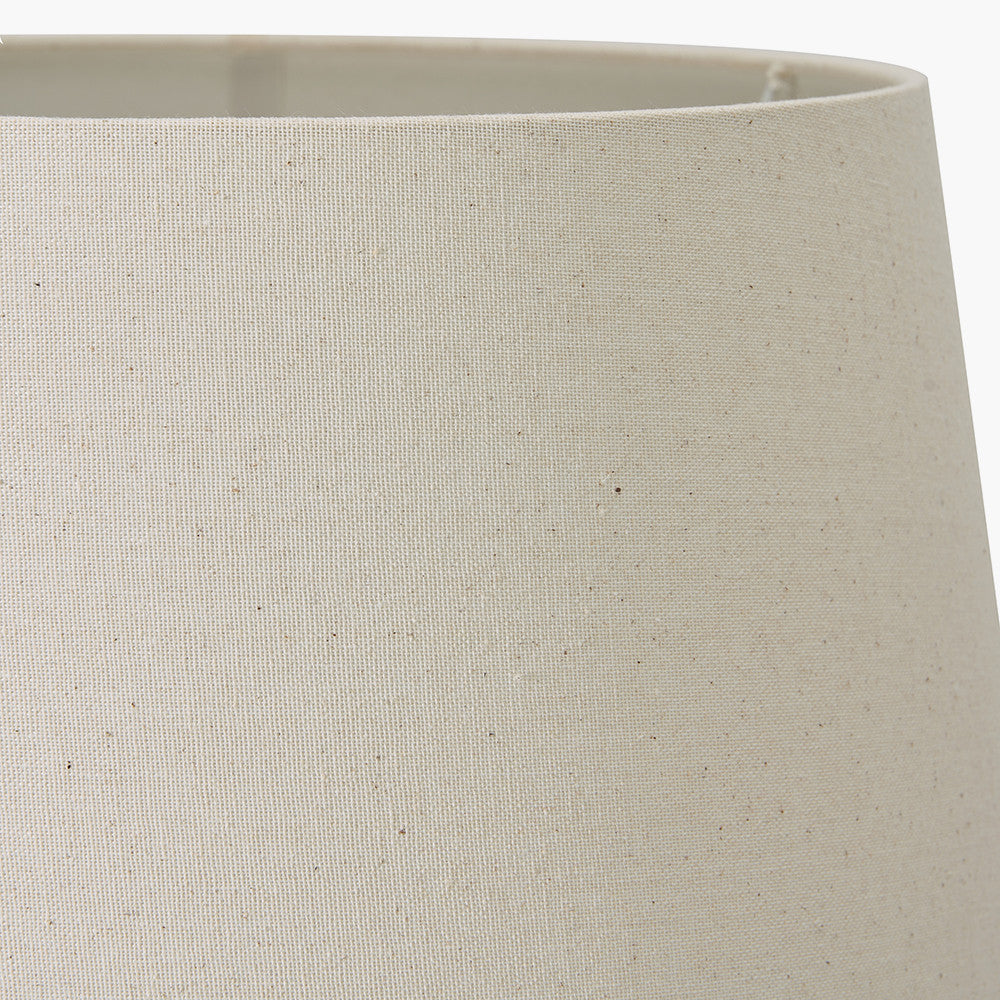 Pacific Lifestyle Alia Grey Wash Turned Mango Wood Table Lamp Base with Coast 45cm Cream Calico Tapered Lampshade 3