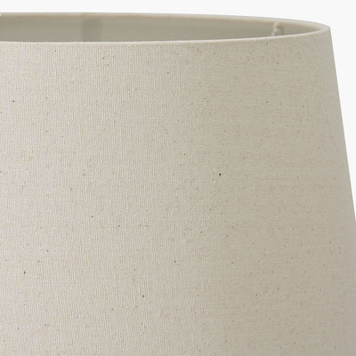 Pacific Lifestyle Alia Grey Wash Turned Mango Wood Table Lamp Base with Coast 45cm Cream Calico Tapered Lampshade 3