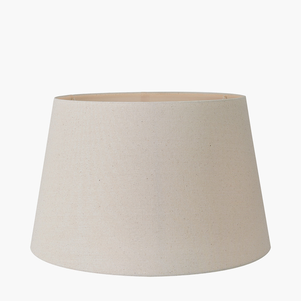 Pacific Lifestyle Alia Grey Wash Turned Mango Wood Table Lamp Base with Coast 45cm Cream Calico Tapered Lampshade 4