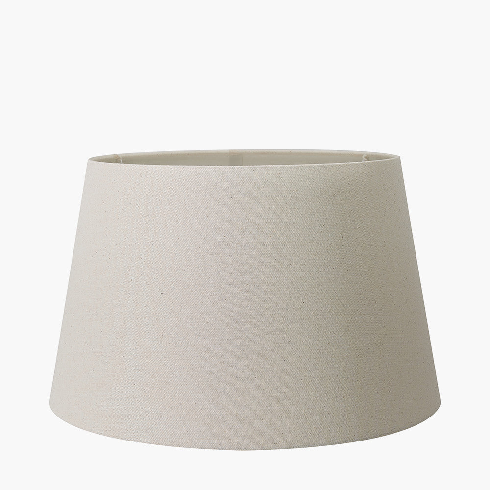 Pacific Lifestyle Alia Grey Wash Turned Mango Wood Table Lamp Base with Coast 45cm Cream Calico Tapered Lampshade 5