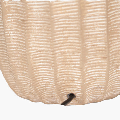Pacific Lifestyle Amalia Natural Ombre Textured Stoneware Tall Table Lamp Base with Harry 35cm Ivory Cotton Mix Cylinder Lampshade 5