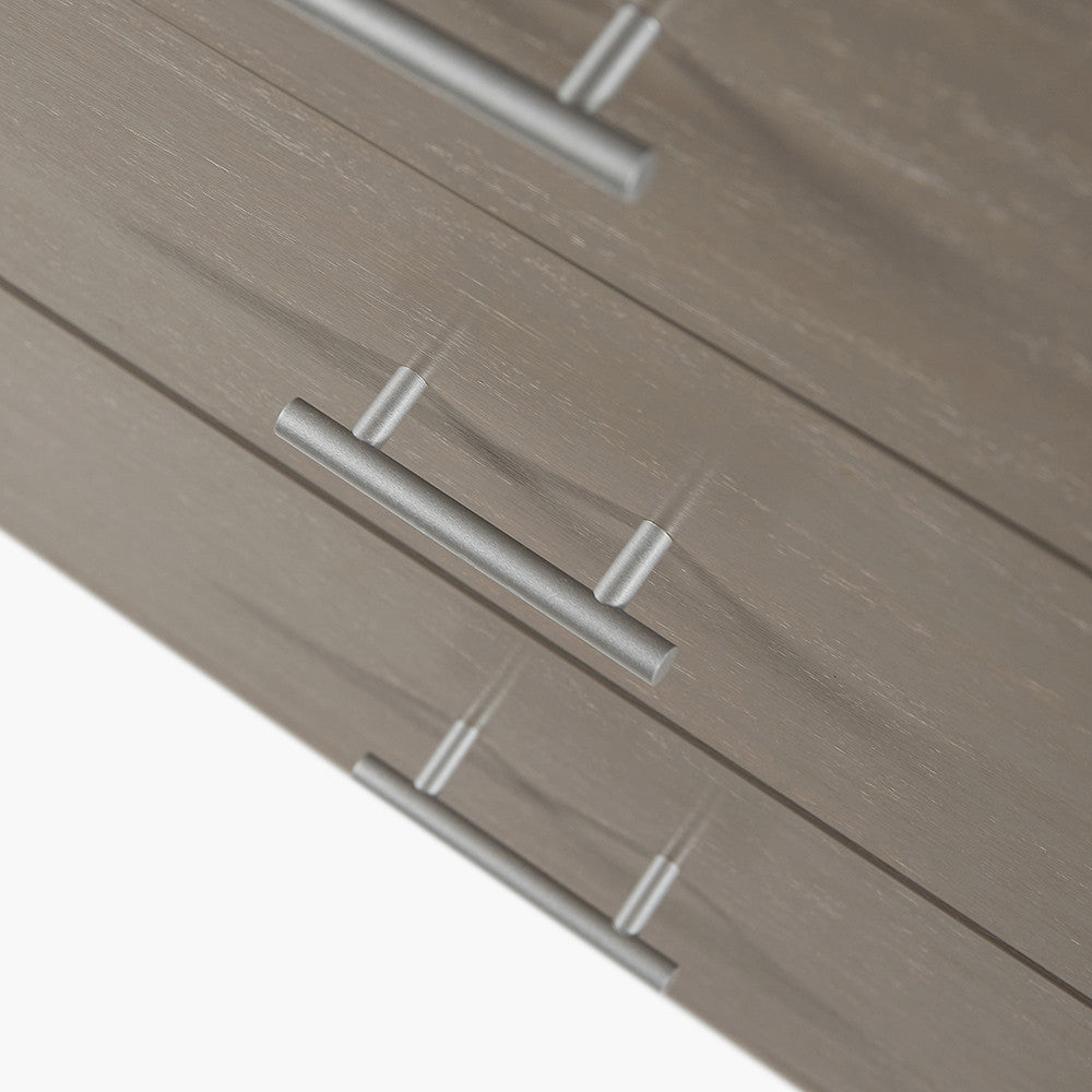 Ambroso Pacific Lifestyle Ambroso Grey Wash Mango Wood and Silver Metal 3 ...