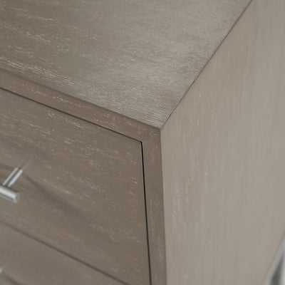 Pacific Lifestyle Ambroso Grey Wash Mango Wood and Silver Metal 3 Drawer Unit 5