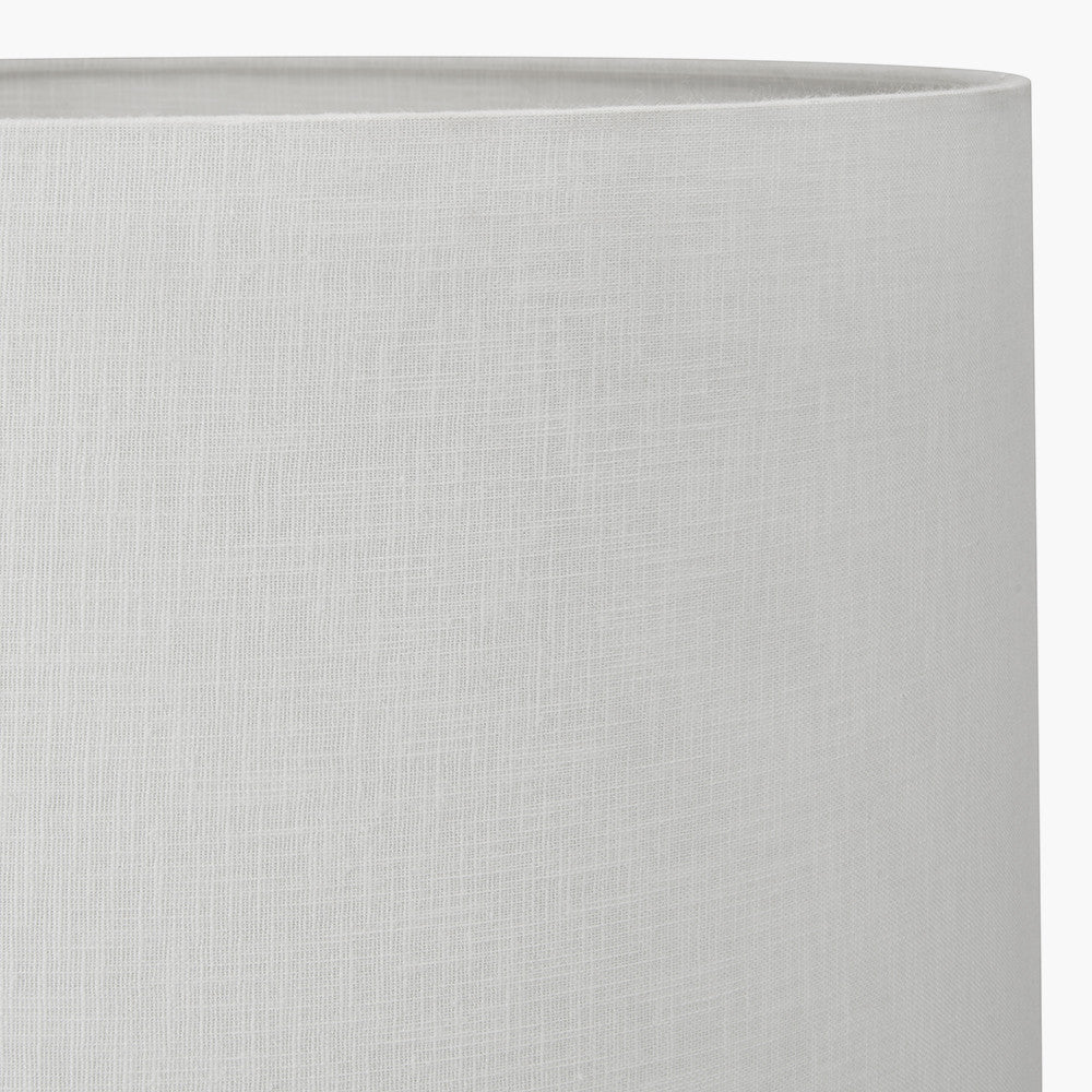 Pacific Lifestyle Anais Matt Black Cold Cut Glass Square Table Lamp Base with Lino 35cm White Self Lined Linen Cylinder Lampshade 4