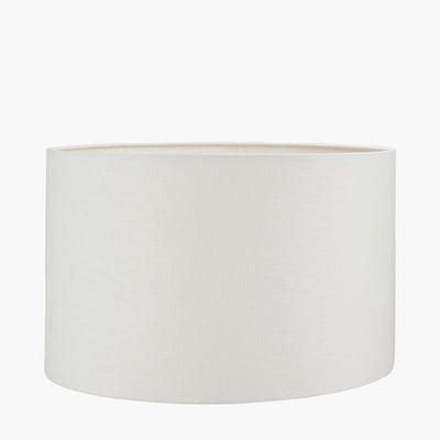 Pacific Lifestyle Anais Matt Black Cold Cut Glass Square Table Lamp Base with Lino 35cm White Self Lined Linen Cylinder Lampshade 8