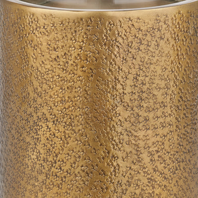 Pacific Lifestyle Antique Brass Finish Metal and Clear Glass Hurricane 2