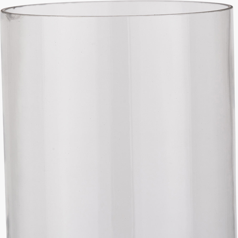 Pacific Lifestyle Antique Brass Finish Metal and Clear Glass Hurricane Large 2
