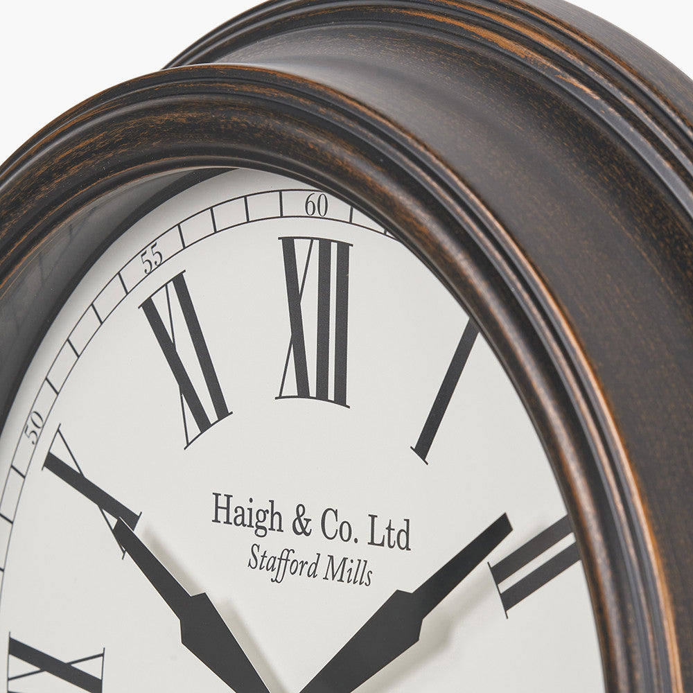 Pacific Lifestyle Antique Bronze Effect Indoor Outdoor Wall Clock 4