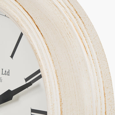 Pacific Lifestyle Antique Effect Gold Brushed Cream Indoor Outdoor Wall Clock 3