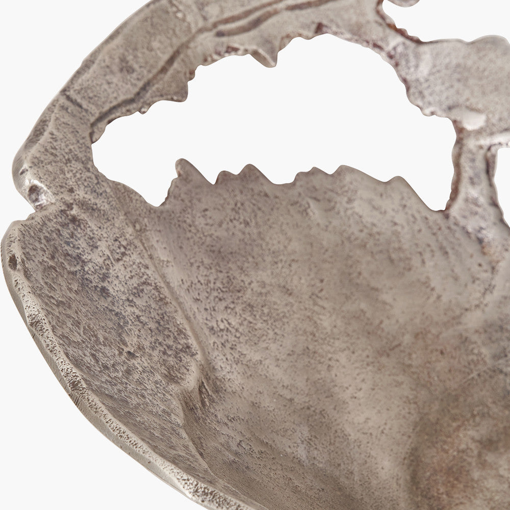 Pacific Lifestyle Antique Silver Cast Metal Decorative Bowl 3