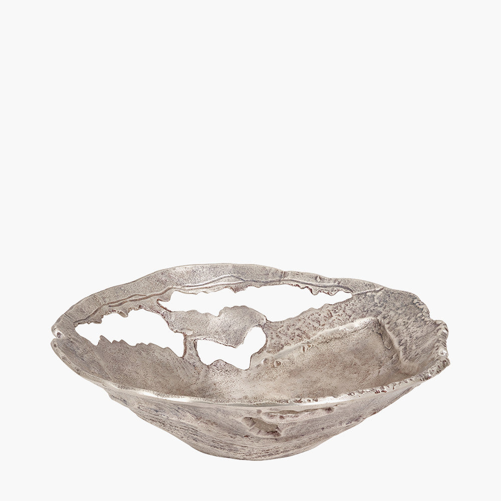 Pacific Lifestyle Antique Silver Cast Metal Decorative Bowl 6