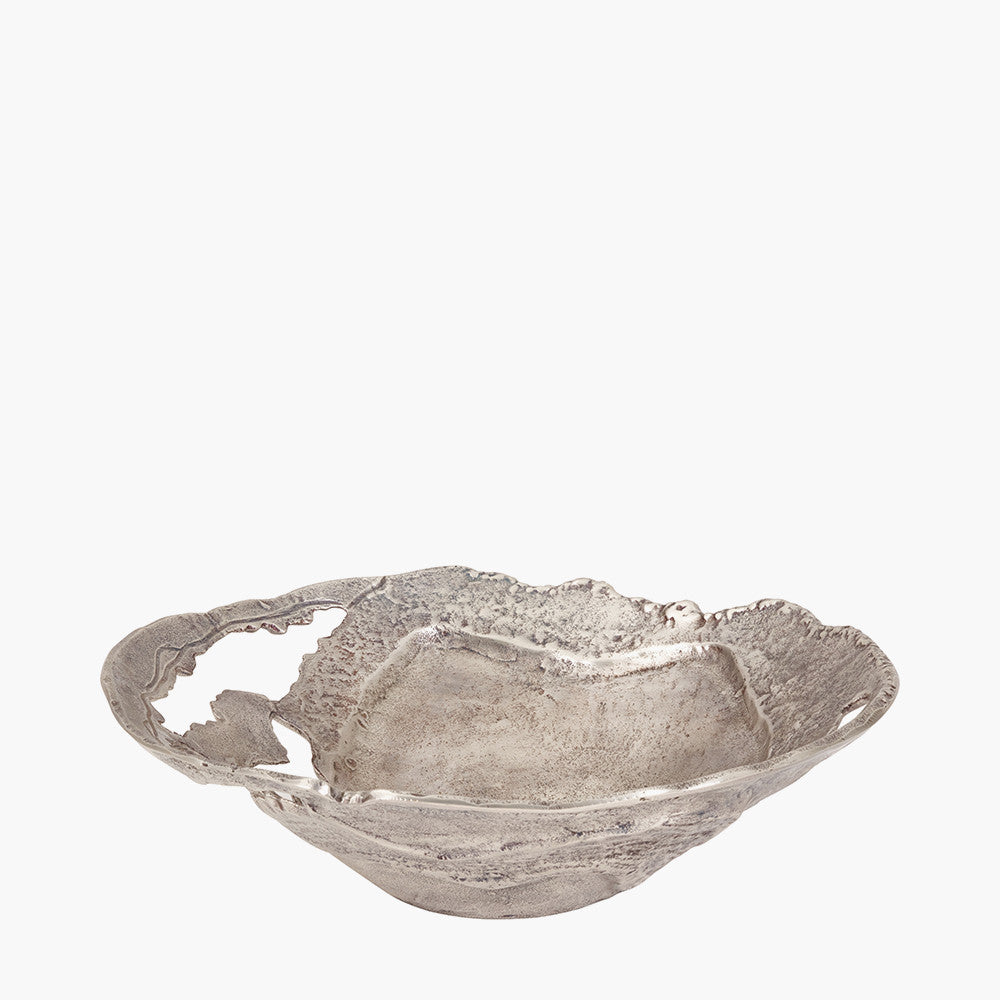 Pacific Lifestyle Antique Silver Cast Metal Decorative Bowl 7