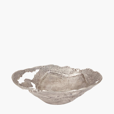 Pacific Lifestyle Antique Silver Cast Metal Decorative Bowl 7