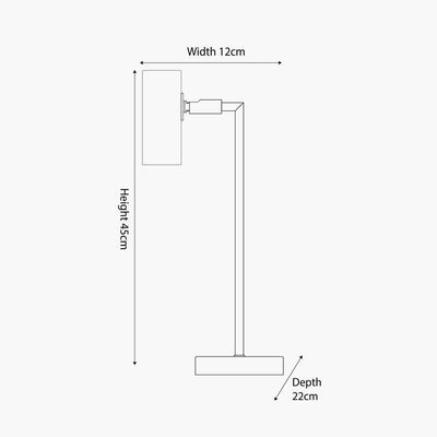 Pacific Lifestyle Arris White Task Table Lamp Dimensions