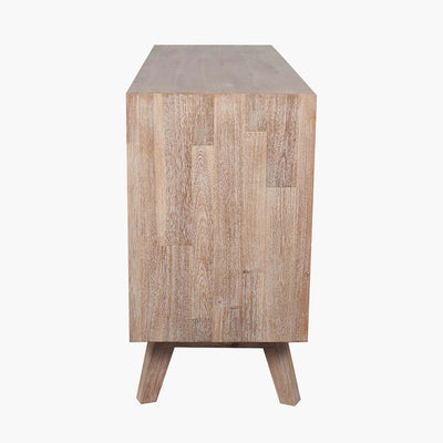 Pacific Lifestyle Kalmar Sand Wash Acacia Wood 3 Drawer 3 Door Sideboard 2