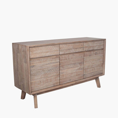 Pacific Lifestyle Kalmar Sand Wash Acacia Wood 3 Drawer 3 Door Sideboard 3