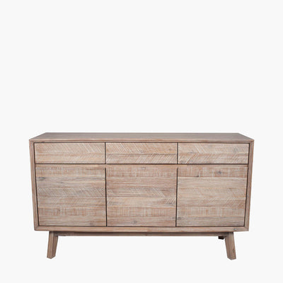 Pacific Lifestyle Kalmar Sand Wash Acacia Wood 3 Drawer 3 Door Sideboard 4