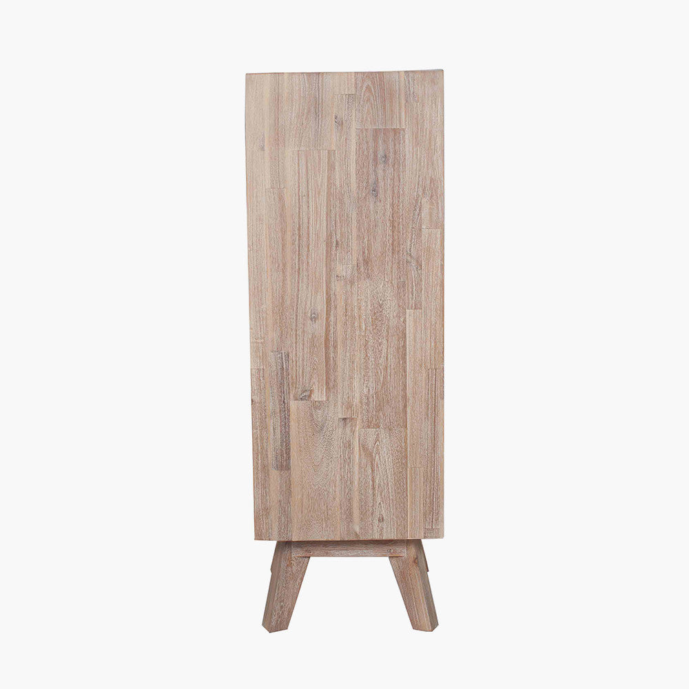 Pacific Lifestyle Kalmar Sand Wash Acacia Wood 4 Drawer Tall Boy 2