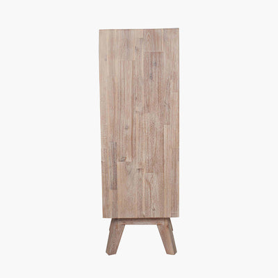 Pacific Lifestyle Kalmar Sand Wash Acacia Wood 4 Drawer Tall Boy 2
