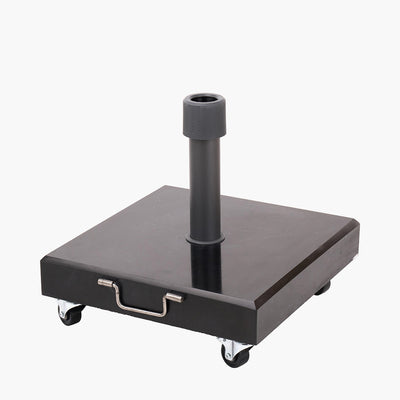 Pacific Lifestyle Rome Polished Black Granite 40KG Wheeled Parasol Base 5