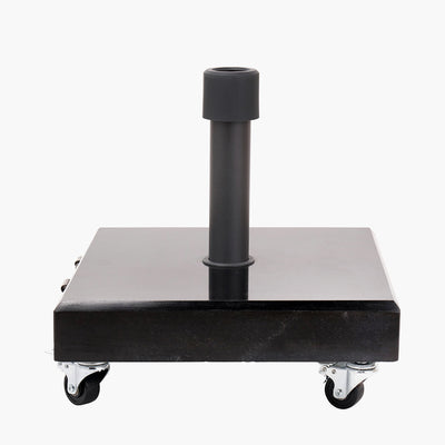 Pacific Lifestyle Rome Polished Black Granite 40KG Wheeled Parasol Base 6