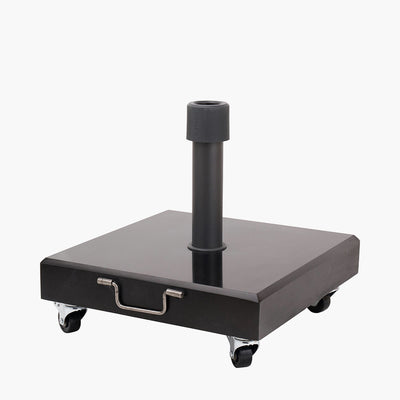 Pacific Lifestyle Rome Polished Black Granite 40KG Wheeled Parasol Base 7