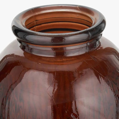 Pecan-Brown-Recycled-Glass-Ribbed-Vase-Tall_4